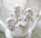 外单白瓷小天使 光面素面磨砂陶瓷装饰品家居摆件 欧式法式天使