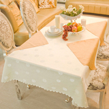 定制桌布 餐桌布艺 西餐厅台布 办公桌布 长方形台布 餐巾布 米白