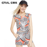 艾莱依2016圆领修身新款韩版外套女夏短款宽松薄款ERAL30035-EXBB