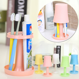 yycy创意牙刷架漱口杯牙具套装韩国三口之家牙膏盒洗漱刷牙杯牙缸