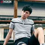 尔衣时空夏季男士短袖T恤韩版修身青年翻领学生POLO衫日系潮牌