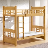 百纯家具 榉木儿童床 实木双层床子母床高低床上下床上下铺母子床