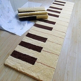 时尚钢琴键盘长条地毯客厅茶几沙发地毯卧室床边玄关手工腈纶地毯
