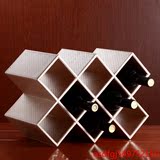 创意皮革红酒架实木葡萄酒架酒瓶架客厅酒柜摆件组合欧式酒格子
