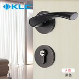 德国KLC 黑色室内磁力门锁卧室实木房门磁力锁静音机械磁吸锁具