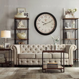 新古典沙发 拉扣布艺双人三人沙发 特价简欧沙发 美式后现代沙发