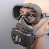 包邮防风防尘半面罩带眼镜 灰粉尘打磨面具 颗粒物防护口罩防粉尘