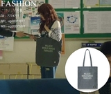 韩剧【奶酪陷阱】同款帆布包单肩包学生书包男女手提购物袋