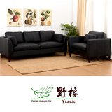 【送茶几】定制真皮沙发客厅三人位沙发组合 简约小户型欧式沙发