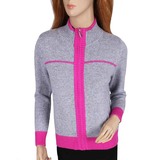 鄂尔多斯市产 女式新款半高领开衫毛衣 女士专柜正品羊绒衫DC6515