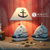 创意树脂帆船存钱罐地中海帆船台灯风格创意礼品装饰工艺品储蓄罐