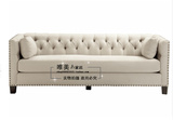 简约欧式美式北欧宜家法式小户型双人客厅布艺三人沙发床可定制