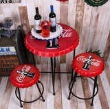 美式复古现代个性铁皮椅休闲凳子特色酒吧椅凳咖啡厅创意铁皮桌椅