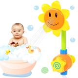 婴儿戏水玩具儿童洗澡浴室淋浴花洒喷头爱儿优向日葵戏水玩具 婴