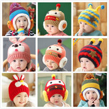 宝宝1护耳3毛线帽2岁韩版儿童秋冬婴儿男女童帽子保暖潮6-12个月