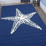 简欧地中海蓝色地毯 海洋之星 客厅/卧室/茶几/沙发地毯花纹 水洗