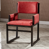 北欧现代简约单人沙发椅子实木休闲椅设计师创意沙发卧室书桌椅子