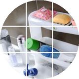 日本卫浴三层架浴室桌面洗漱用品化妆品收纳厕所卫生间洗澡间置物