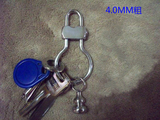 手工304不锈钢4mm复古钥匙扣男（女）士匙扣礼品钥匙扣汽车挂扣