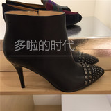 香港专柜代购NINE WEST玖熙15新款尖头铆钉高跟短靴女鞋NWORAYVEN