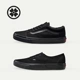 Vans Old Skool 纯黑 Authentic 低帮 范斯 情侣 板鞋 黑武士