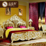 法姿彤家具欧式床白色实木床橡木双人储物床法式公主1.8米高箱床