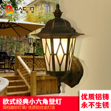 阳台灯防水户外壁灯简约欧式日式过道庭院灯室外创意六角声控灯具
