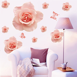 客厅电视背景墙卧室婚房间家装饰墙壁贴纸可移除墙贴画玫瑰花墙贴