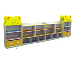包邮专柜正品幼儿园新款防火板火车卡通造型柜儿童收纳架玩具架