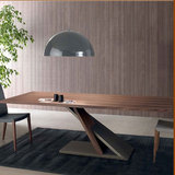 北欧简约现代实木书桌办公桌铁艺餐桌原木创意老板桌设计师工作台