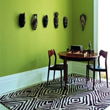 黑白地毯客厅茶几卧室床边地垫简约现代条纹抽象地毯可定制满铺