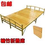 双江竹床折叠床单人床双人床木板床午休床儿童简易床1米1.2 1.5米