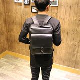 原创休闲男士双肩包 韩版定型背包 疯马皮单肩电脑包时尚旅行包潮