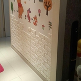 东雅图3D弹性砖儿童房背景墙贴纸加厚泡沫防水防撞墙贴立体砖纹墙