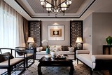 新中式家具沙发 酒店样板房会所组合客厅水曲柳 后现代全实木定制