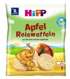 德国喜宝Hipp磨牙大米饼无糖无盐有机苹果/蓝莓/原味35g 8个月