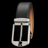 沙驰皮带专柜正品新款牛皮男士针扣皮带腰带MSP201011-1黑色时尚