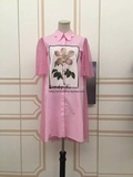 正品代购 Chictopia刘清扬 2016SS 粉色贴花衬衫