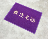 深紫色地毯3A加厚出入平安 欢迎光临地毯地垫防滑垫进门迎宾毯