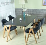 铂莱美 伊姆斯桌北欧风格实木桌子长方形1.6米创意简约餐桌办公桌
