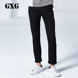 GXG男装[特惠]夏季新品男裤 男士修身青年黑色休闲裤#52102119