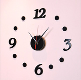爱拉屋创意时尚亚克力数字DIY挂钟客厅静音挂表简约时钟装饰钟表