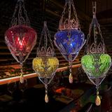 波西米亚走廊餐厅个性吧台水晶单头小吊灯创意地中海东南亚吊灯