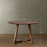 实木圆餐桌椅组合简约现代北欧小户型4人6人圆餐桌日式实木家具