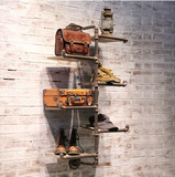 秋冬韩版新款服装店衣架展示架复古水管做旧挂包架鞋架货架置物架