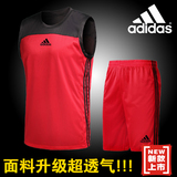 新款阿迪达斯篮球服套装男定制夏季运动比赛训练双面篮球衣可印字