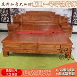 明清中式仿古实木床1.5/1.8*2米雕花大床 古典实木榻榻米床双人床