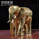 泰国工艺品客厅办公室装饰品摆件  实木雕刻招财大象摆件开业礼品
