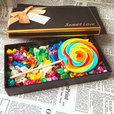 儿童节生日礼物手工糖超大彩虹糖创意零食糖果千纸鹤棒棒糖礼盒