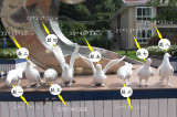 仿真鸽子摆件 动物雕塑工艺品 庭院卡通动物模型白鸽子 景观雕塑
